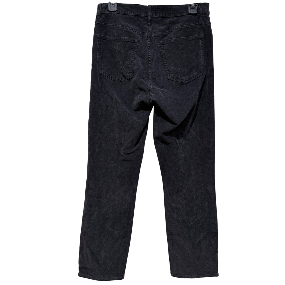 J.Crew Womens VTG Slim Straight Corduroy Pants Sz 28 Black Classic Staple - Picture 3 of 10